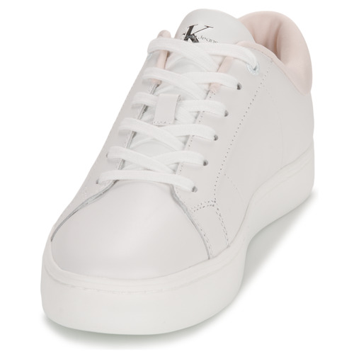 Calvin Klein Jeans - CLASSIC CUPSOLE LOWLACEUP LTH - Blanc / Rose
