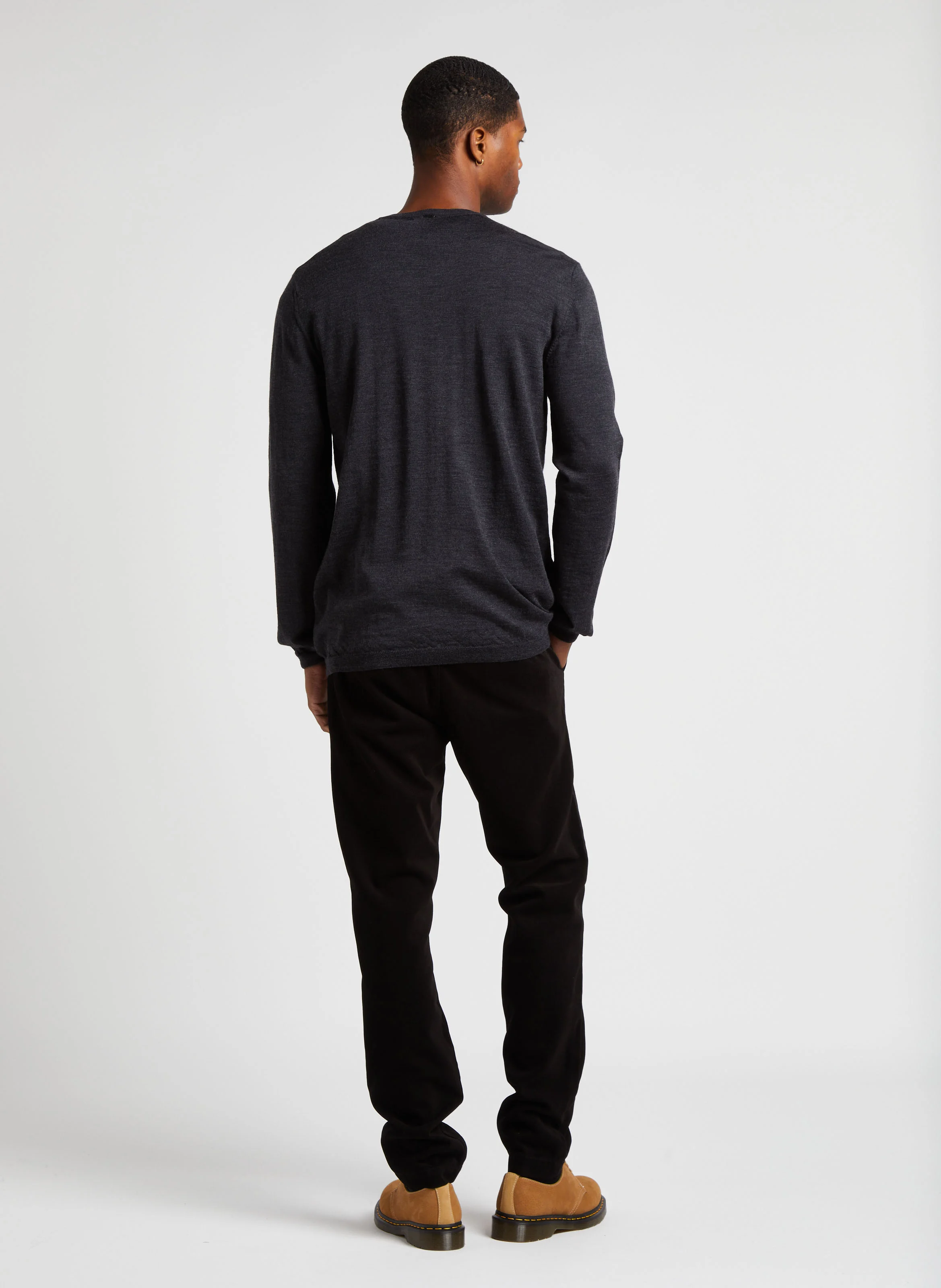 Pantalon slim velours | Noir