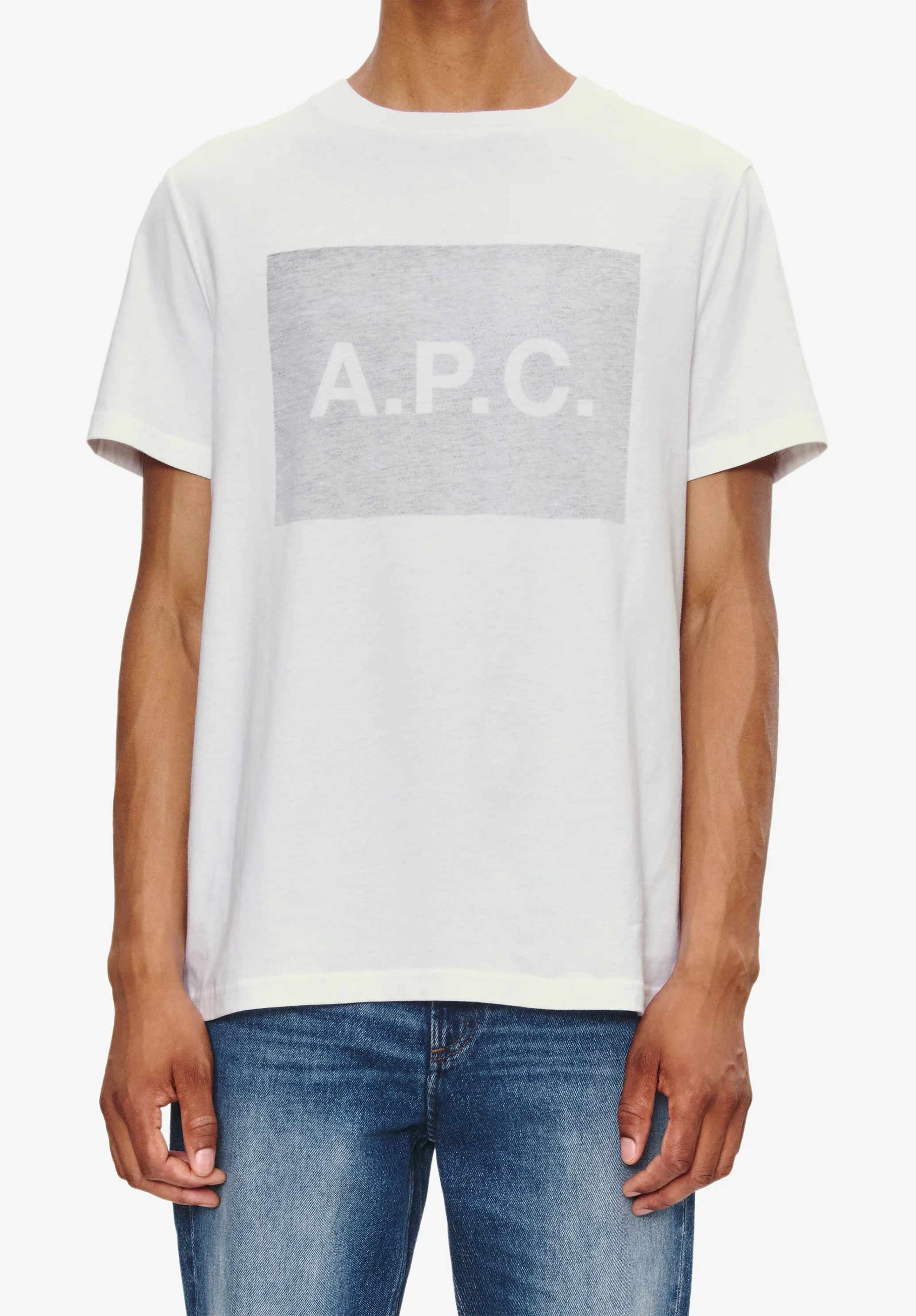 t-shirt mc vignette APC GOTS - Gris