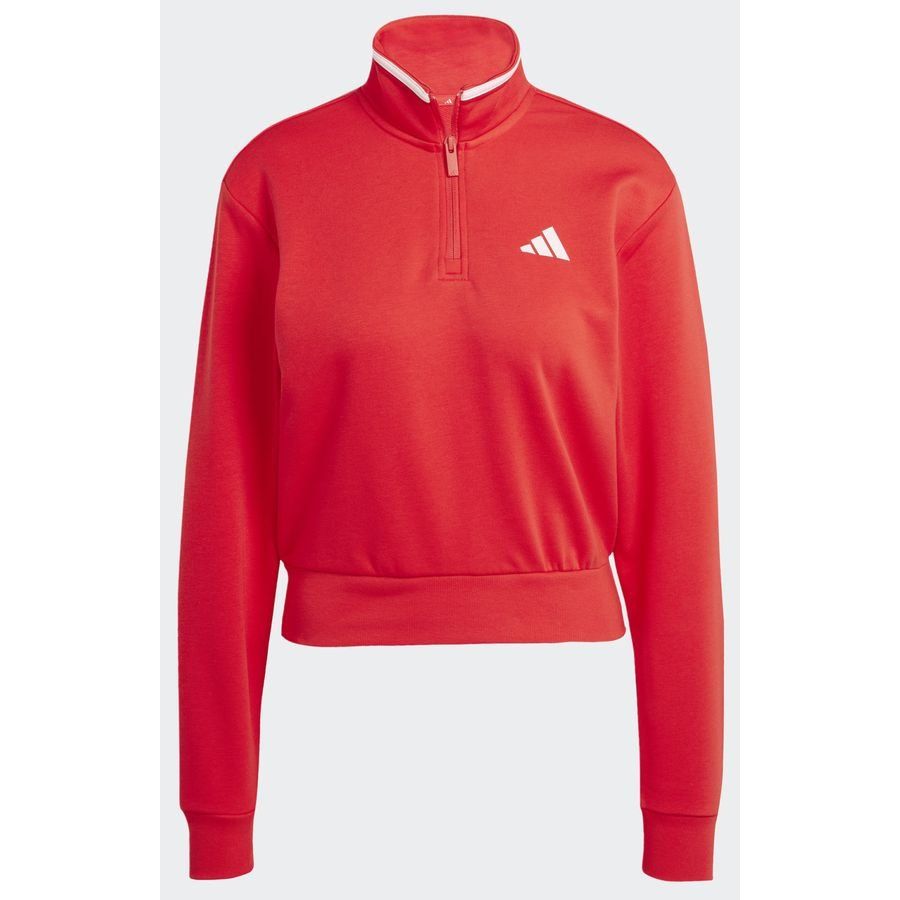 Adidas Veste de survêtement courte molleton à quart de zip Essentials Color Pop