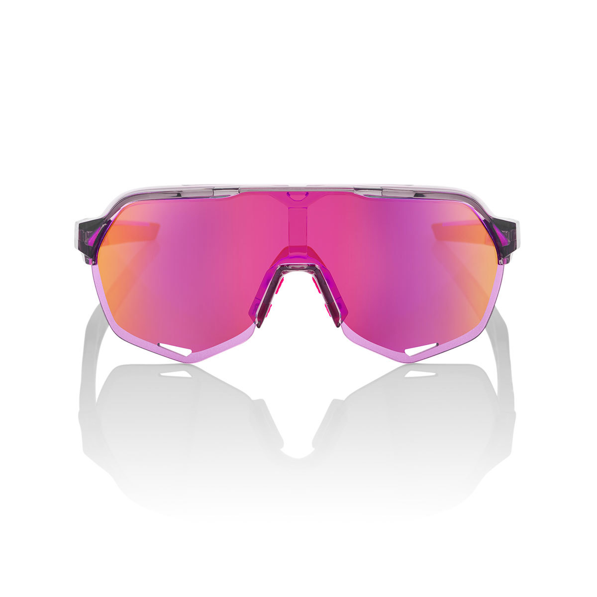 100% S2 Sport Zonnebril Grijs Met Purple Multilayer Mirror Lens