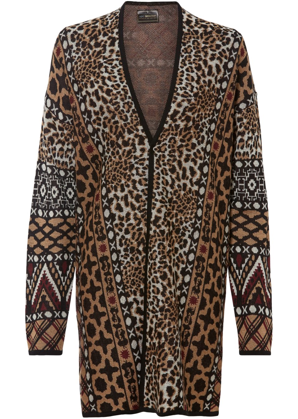 Gilet en maille avec jacquard multi-motifs