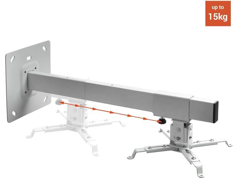 Celexon Wandhalterung WM600 Weiss Universalwandhalterung für Projektoren