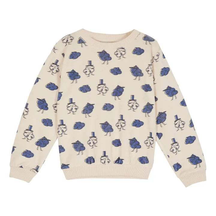 Emile et Ida Sweat Coton Bio Nuages | Ecru