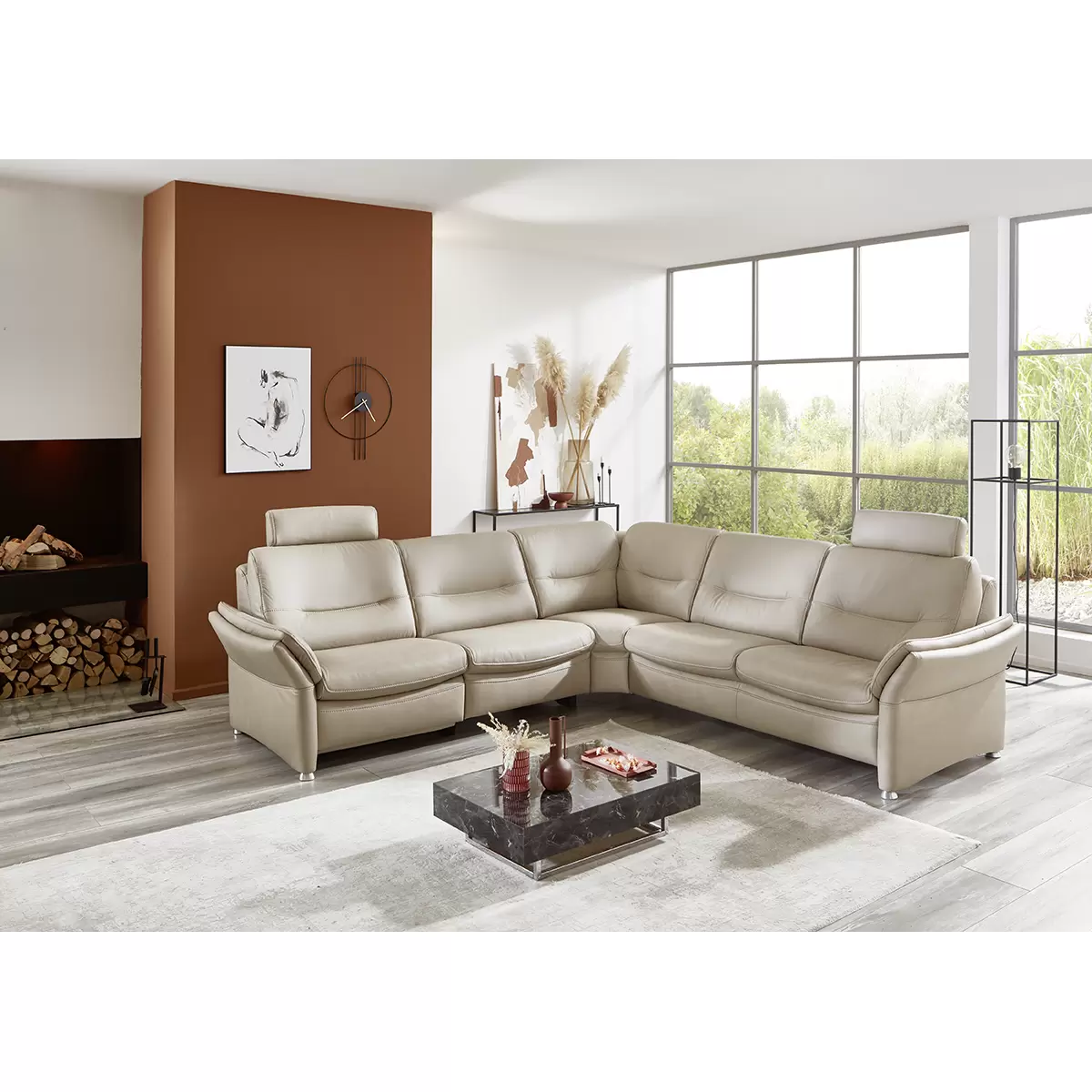 Ecksofa Flums Beige