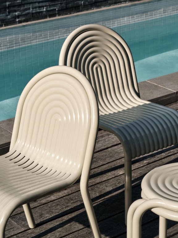 Tom Dixon Groove tuinstoel Putty