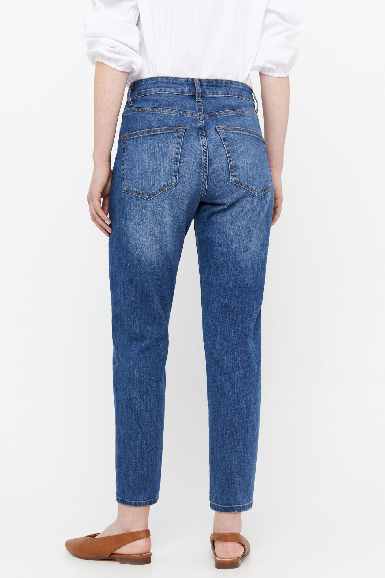 Calça Mom Fit - Azul