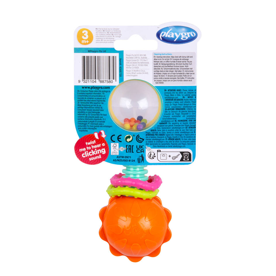 Playgro draaiende Barbell rammelaar