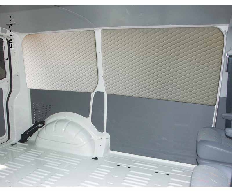 Gesteppte Innenverkleidung für VW T5/T6 Busse ohne Fenster - Hinten links mit Klett