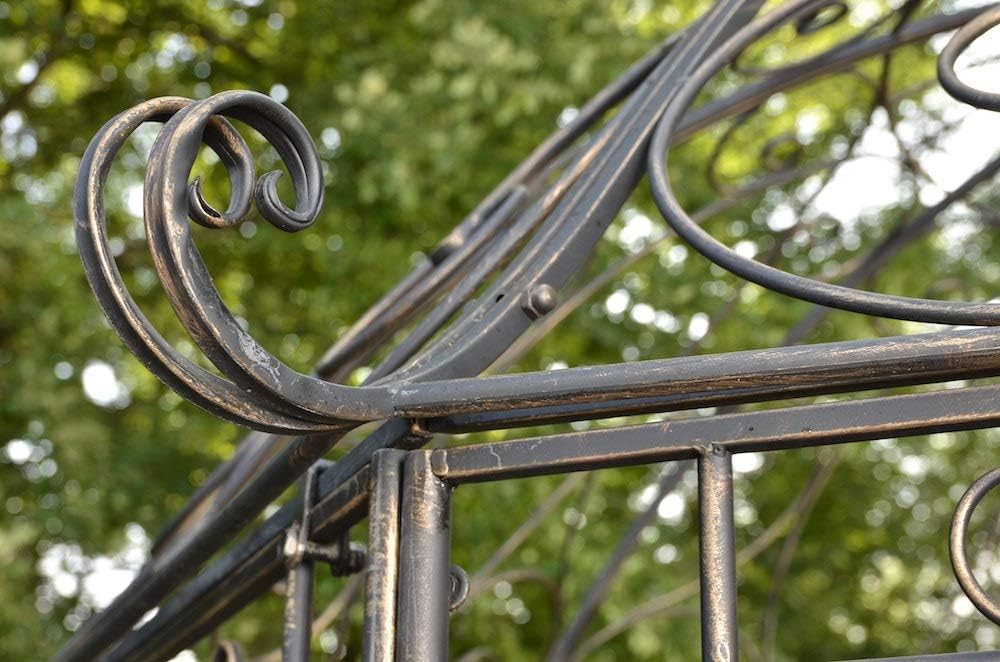 CLP Rosenpavillon Leila I Rankpavillion Aus Pulverbeschichtetem Eisen I Gartendekoration Im Jugendsstil, Farbe:Bronze