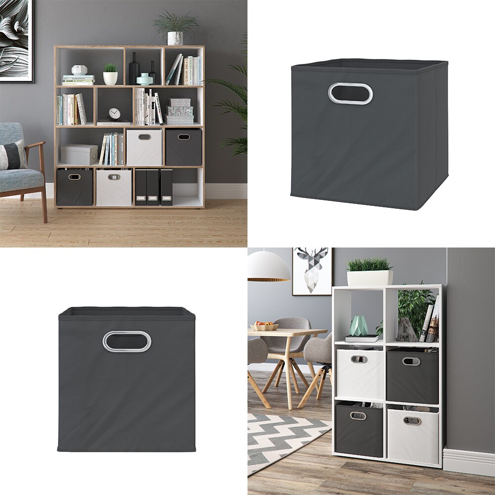 VICCO 4er Set Faltbox30x30 cm anthrazit Faltkiste Aufbewahrungsbox Regalbox