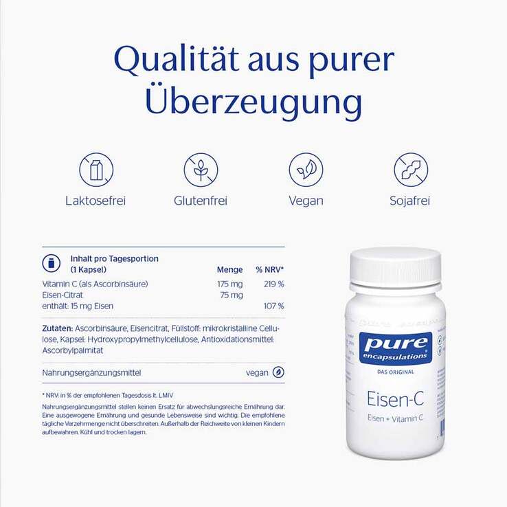 Pure Encapsulations Eisen C Kapseln, 60 St