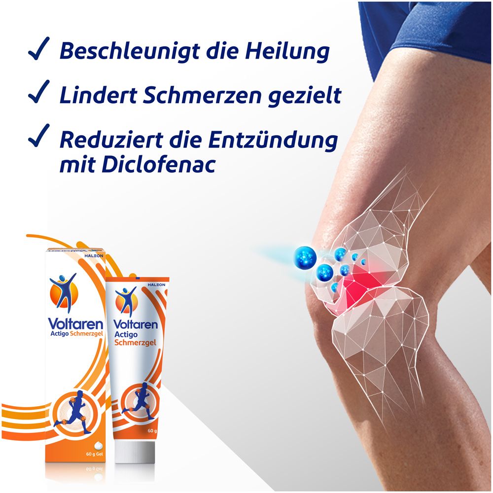 Voltaren Actigo Schmerzgel mit 1% Diclofenac, Schmerzlinderung - Jetzt 10% Rabatt mit dem Code 