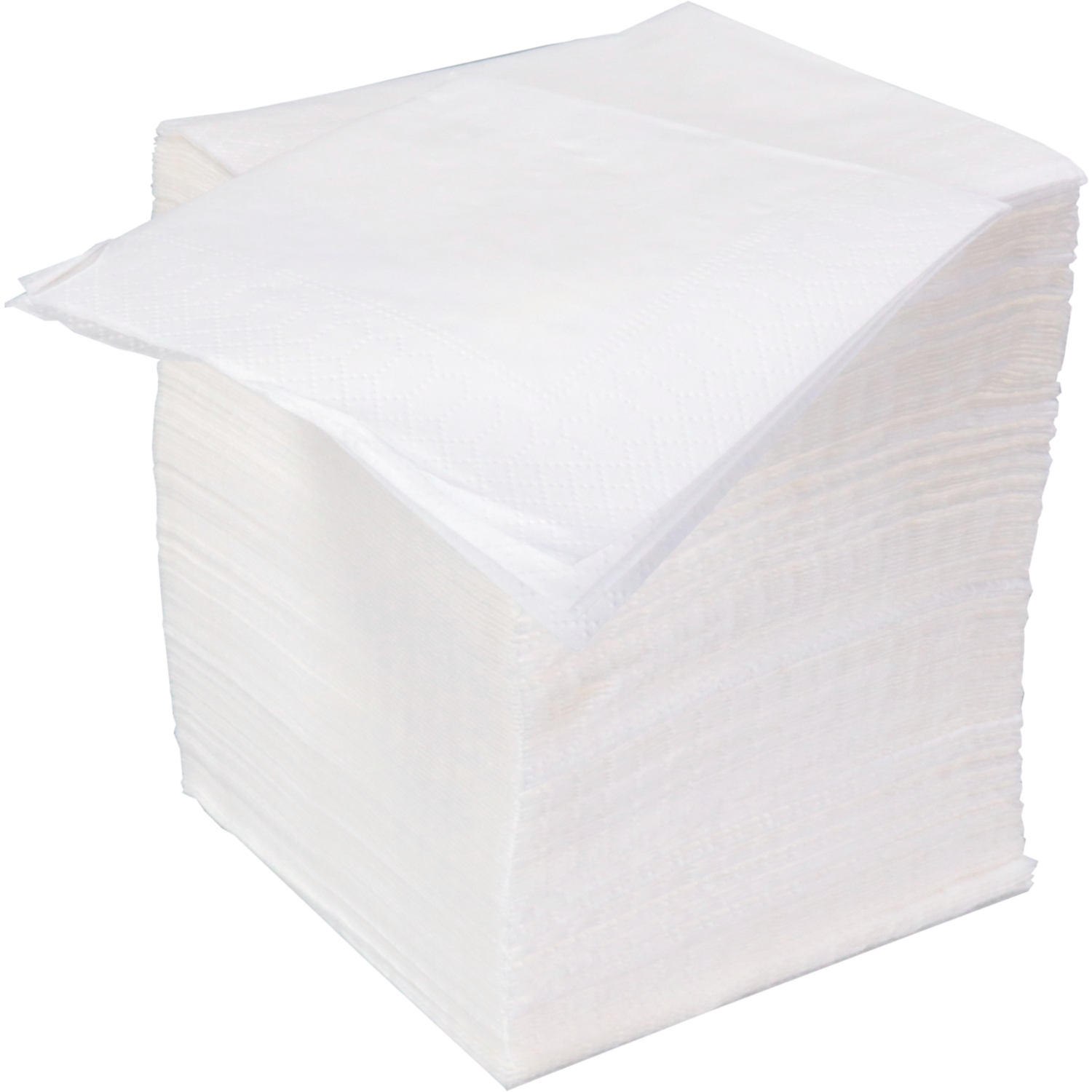 Servet, 1/4 vouw, 2-laags, 24x24cm, papier, wit
