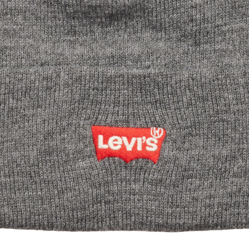 Levi's - RED BATWING EMBROIDERED SLOUCHY BEANIE - Gris