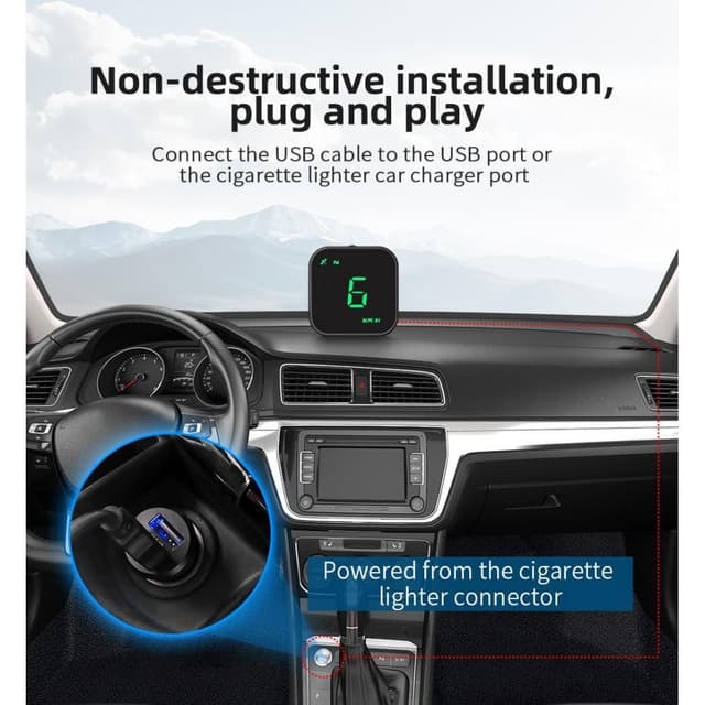 Head-Up Display HUD GPS Universal Multifunktionshastighedsmåler