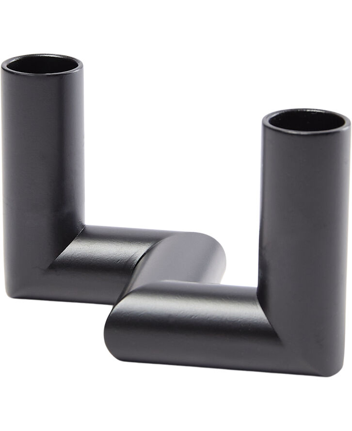 Uyuni MATRIX Candle Holder - 2'arm Mini Taper - Matte Black - 7,5 Mat sort