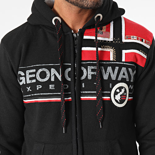 Sweat Zippé Capuche Noir