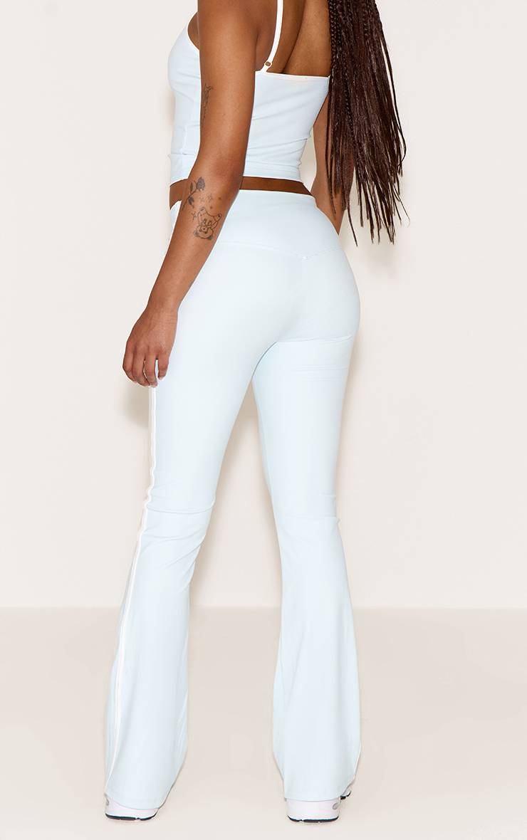Bleu Pantalon De Yoga Petite Taille Sculptant Avec Détails Contrastés
