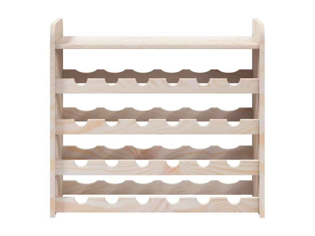Casier à vin et panneau supérieur 67,5x25x60 cm bois pin massif