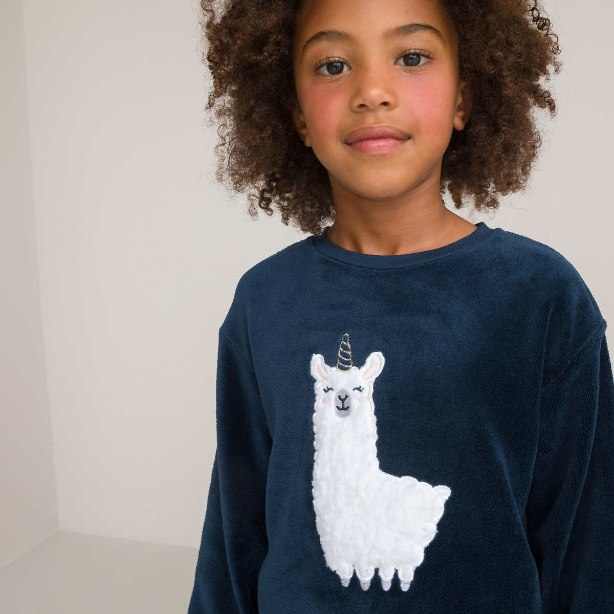 COLEÇÕES LA REDOUTE<br>Pijama de lã com motivo de lhama em sherpa