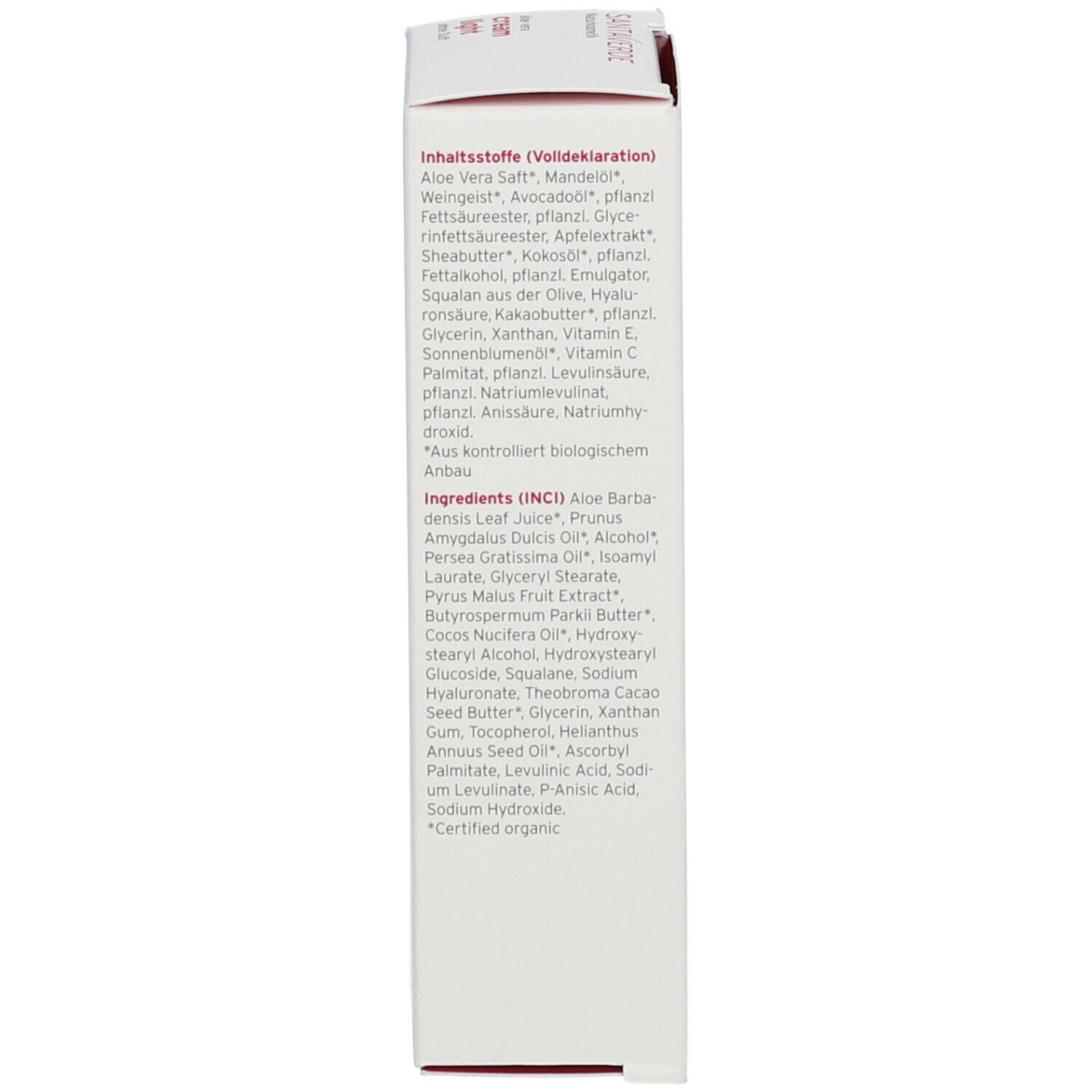 SANTAVERDE aloe vera creme light ohne Duft