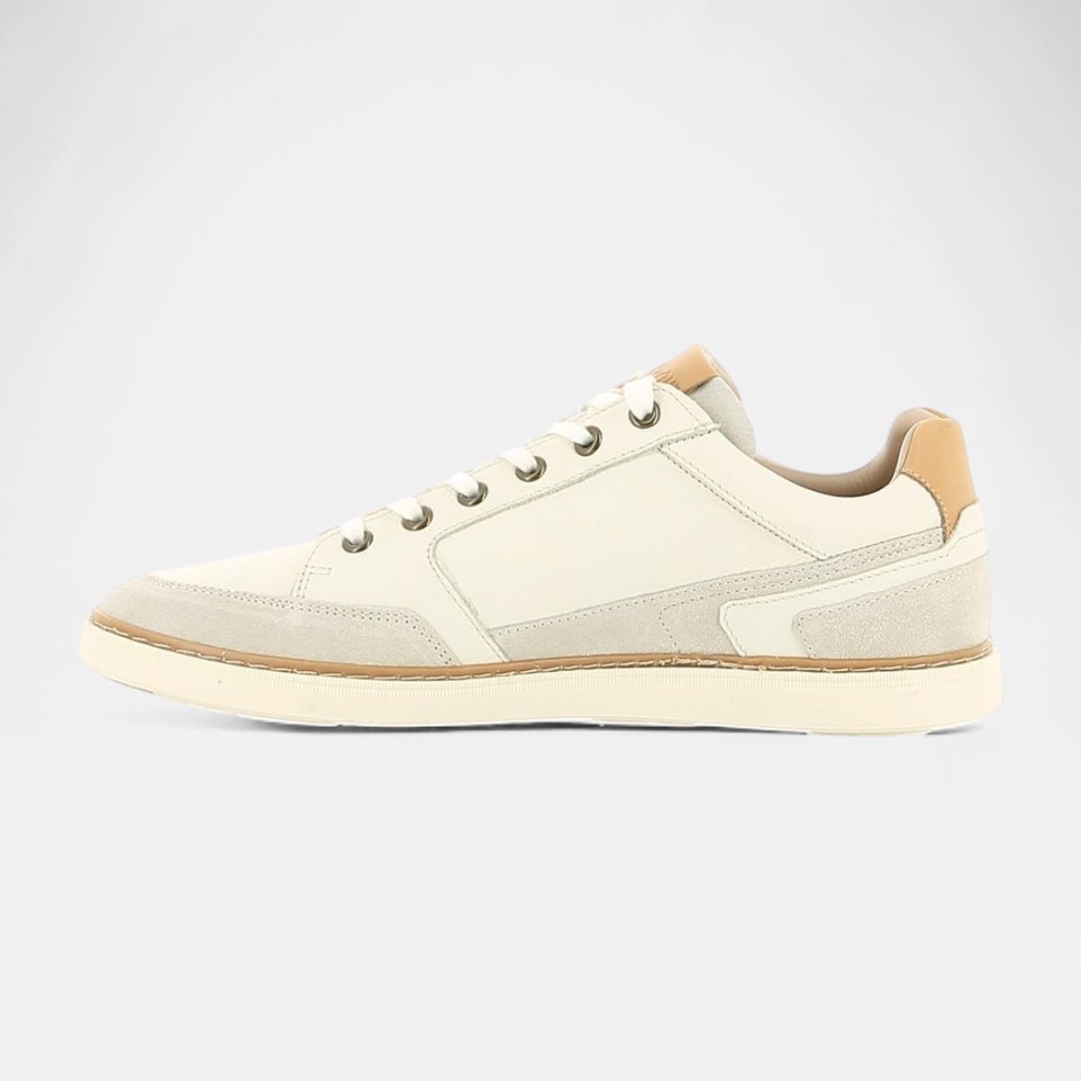 Baskets basses Homme en cuir ecru