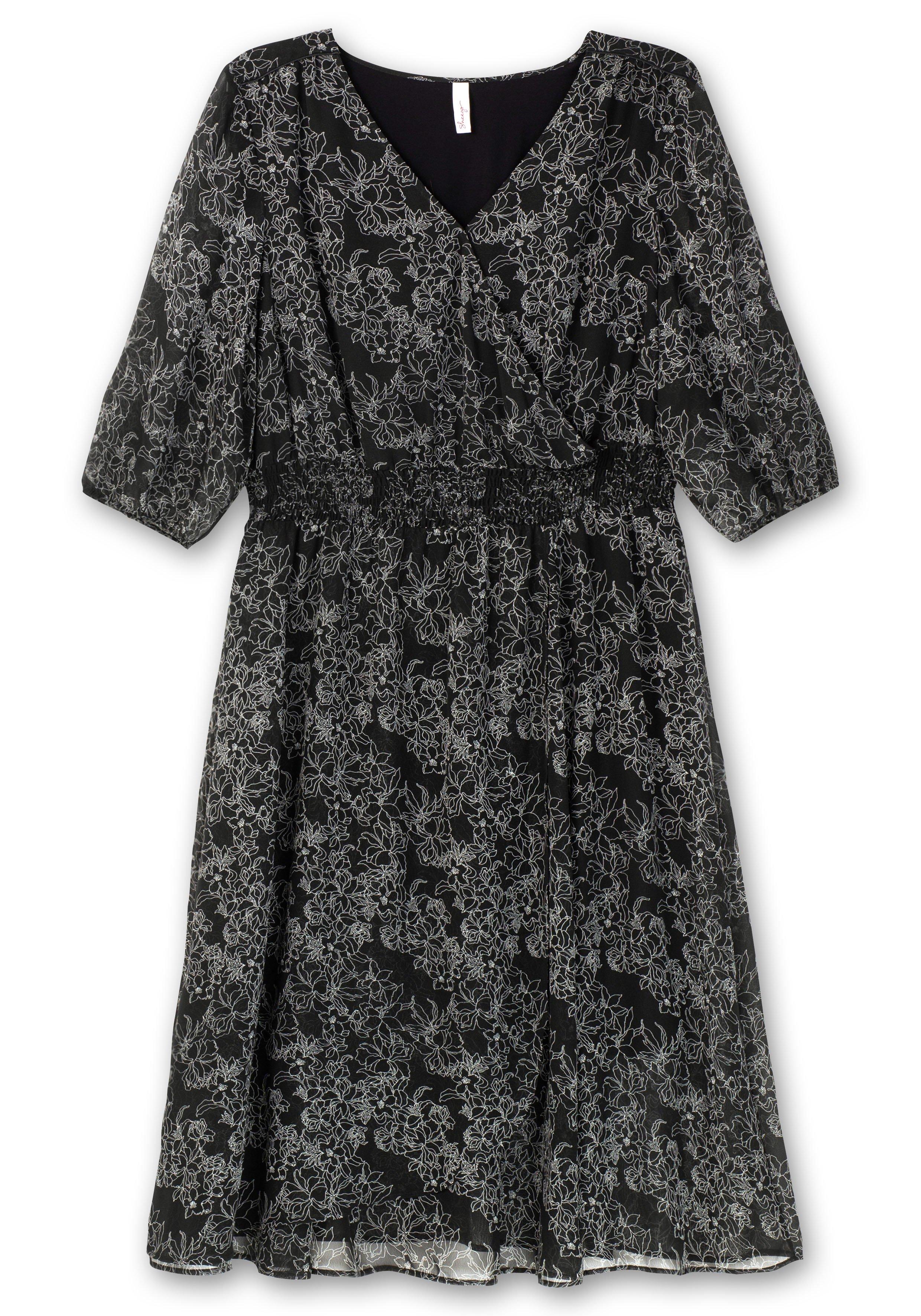 Chiffonkleid in Petite Passform und Wickeloptik