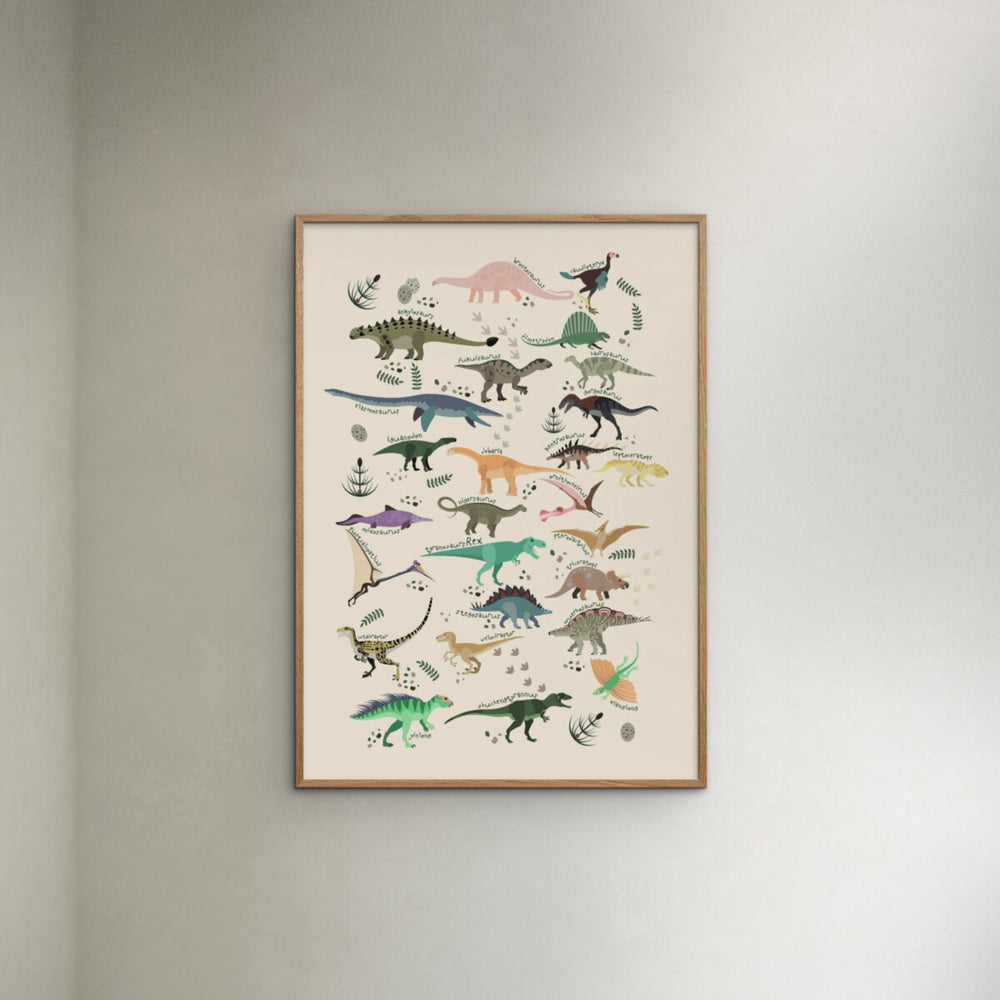 Køb Poster & Frame Citatplakat - Dinosaurer Ll – Børneplakat