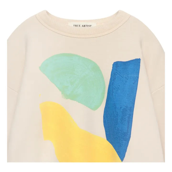 True Artist Sweat Couleur Graphique | Beige