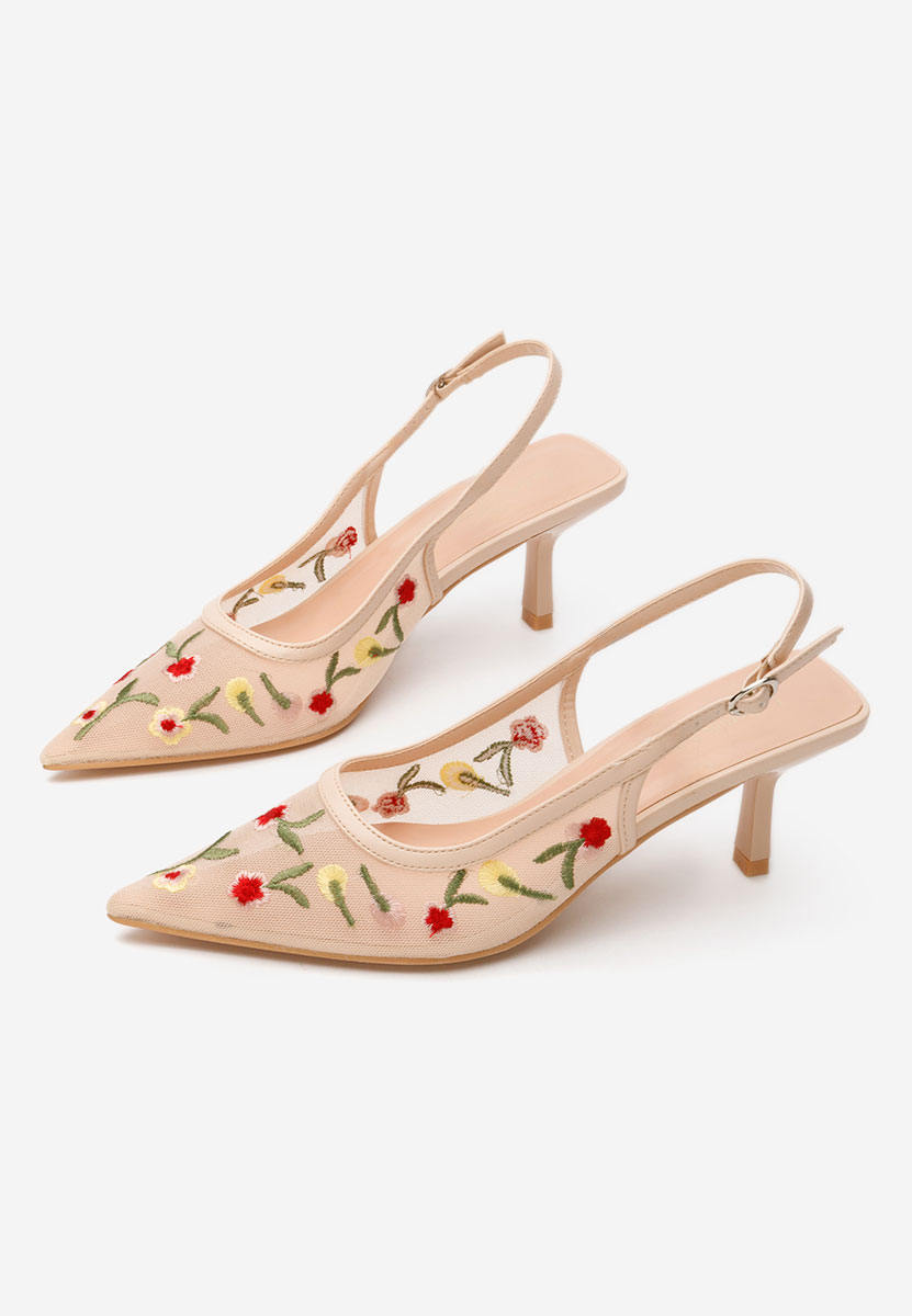 Chaussures à talon fin beige Denne