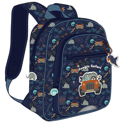 Sac à dos maternelle KIP Jungle - 1 compartiment - bleu - Kid'Abord