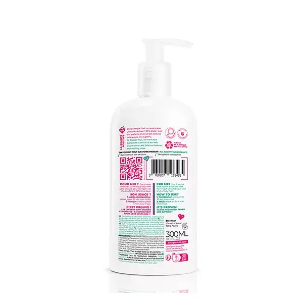 Máscara Capilar Energie Fruit 2 em 1 com Queratina Vegetal, Rosa Monoi e Óleo de Argan Orgânico, 300ml