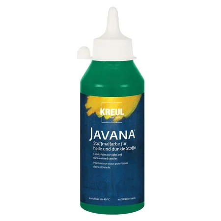 KREUL Javana Stoffmalfarbe für helle und dunkle Stoffe Dunkelgrün 250 ml