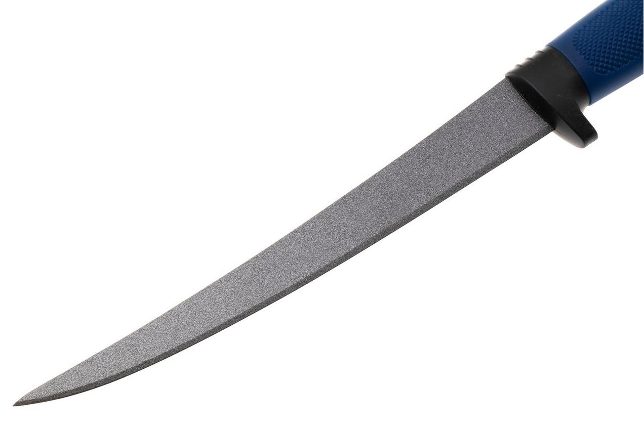 Marttiini Martef Filleting Knife 23 846014T Stainless, Blue Rubber, vaststaand mes