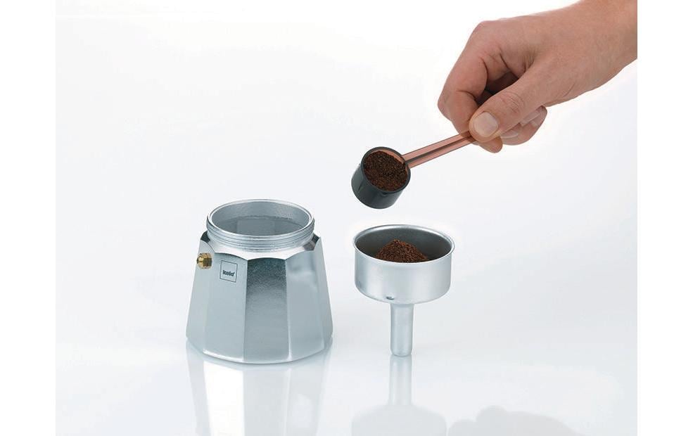 Espressokocher Italia 6 Tassen, SilberEspressokanne