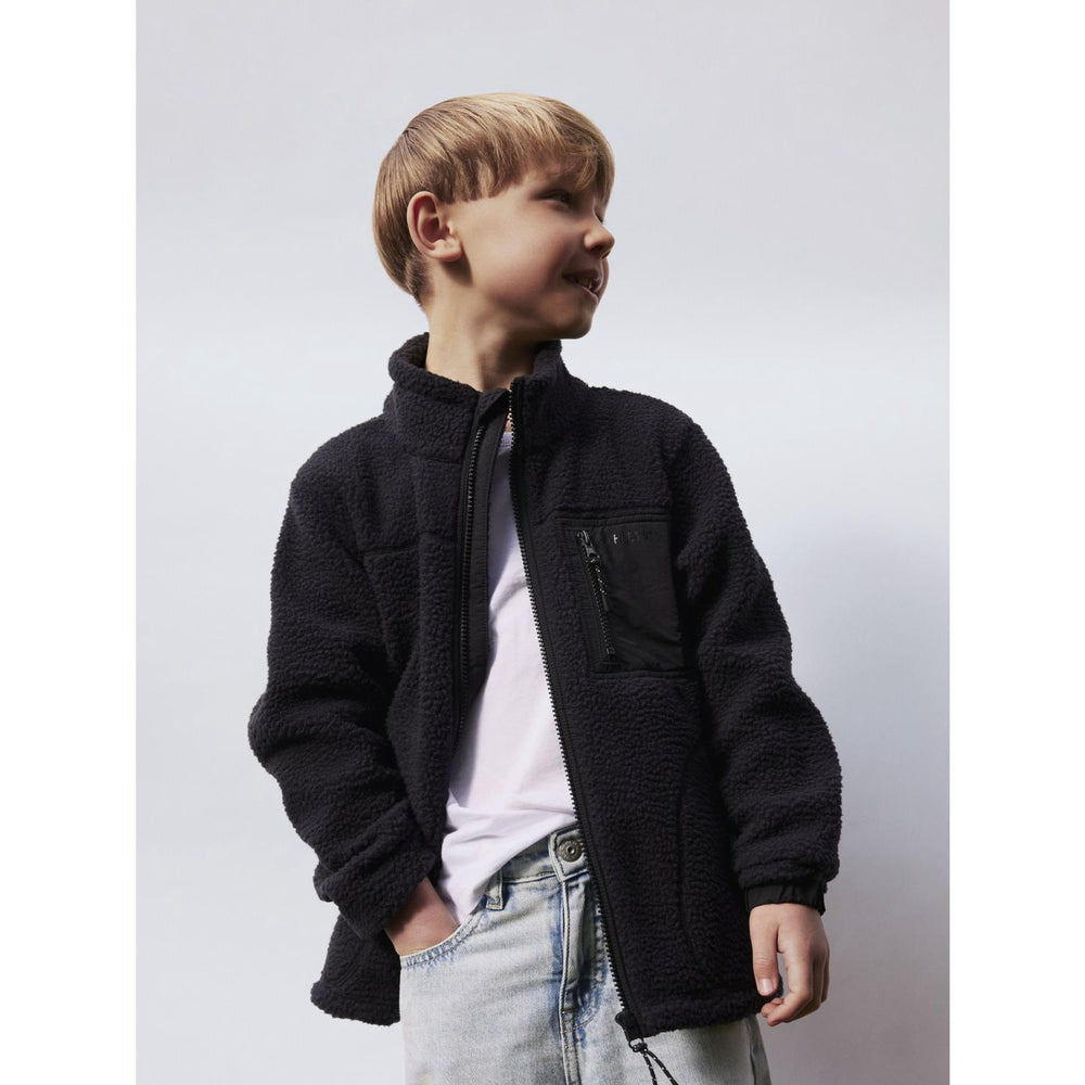Køb Name It Black Nkmmiller Sherpa Jakke