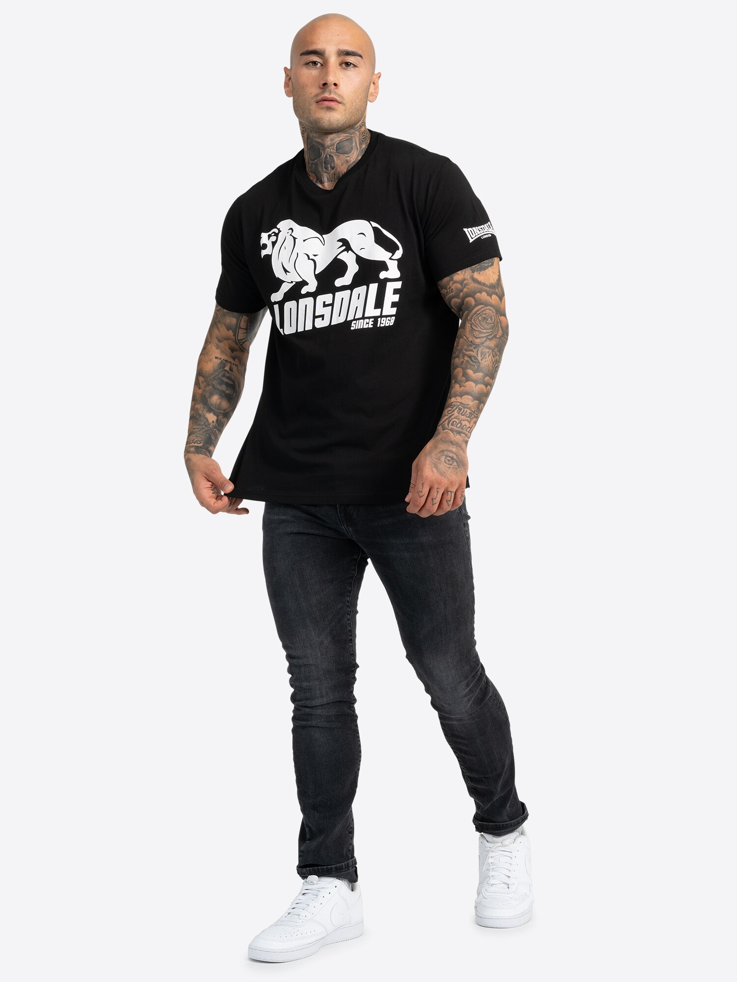 Lonsdale Herren T-Shirt normale Passform Doppelpack BYLCHAU