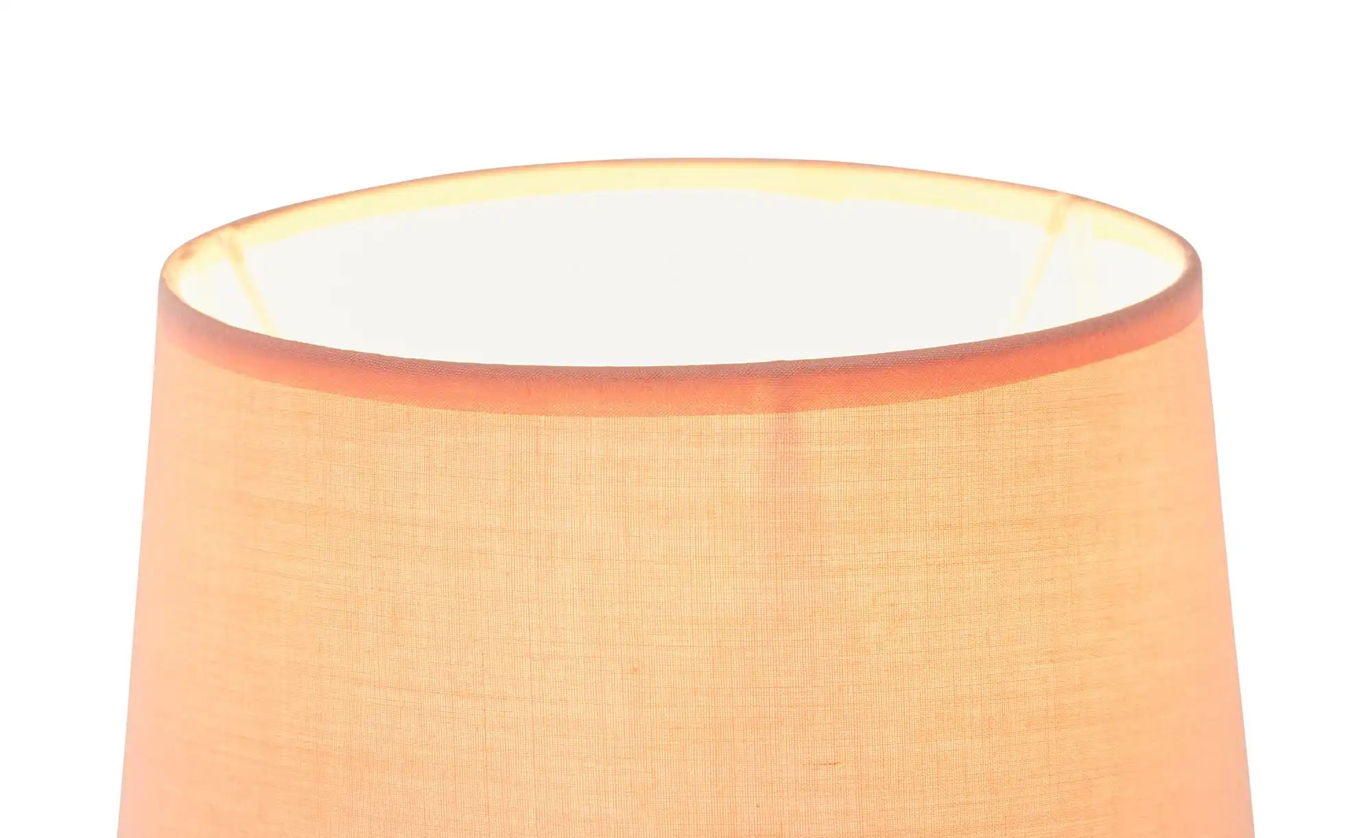 levelone Keramik-Tischleuchte, 1-flammig, Pink mit Seil