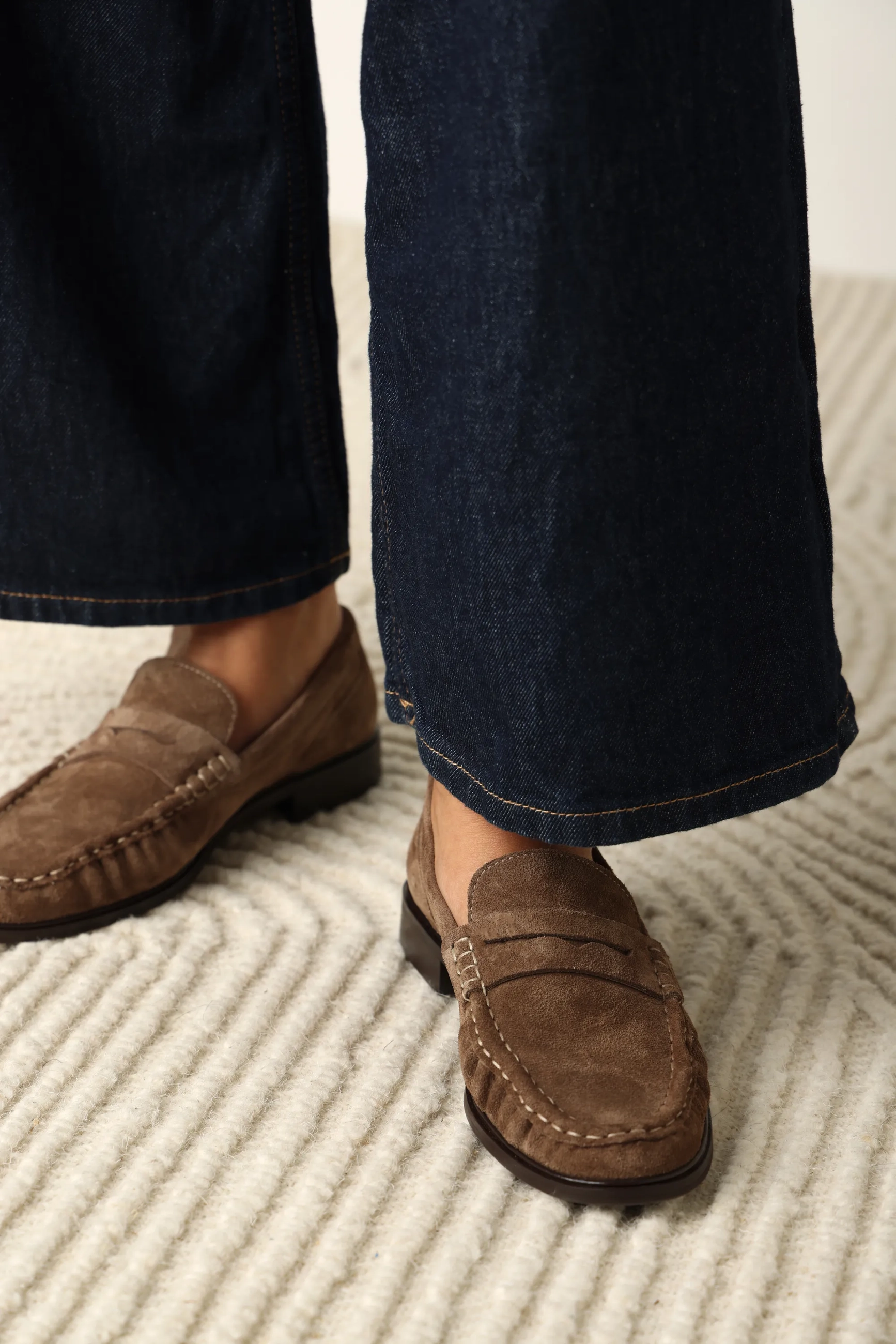 BODIL BEAU Loafer suede Taupe