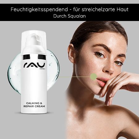 RAU Cosmetics Calming & Repair Creme mit Panthenol, beruhigt irritierte und gereizte Haut