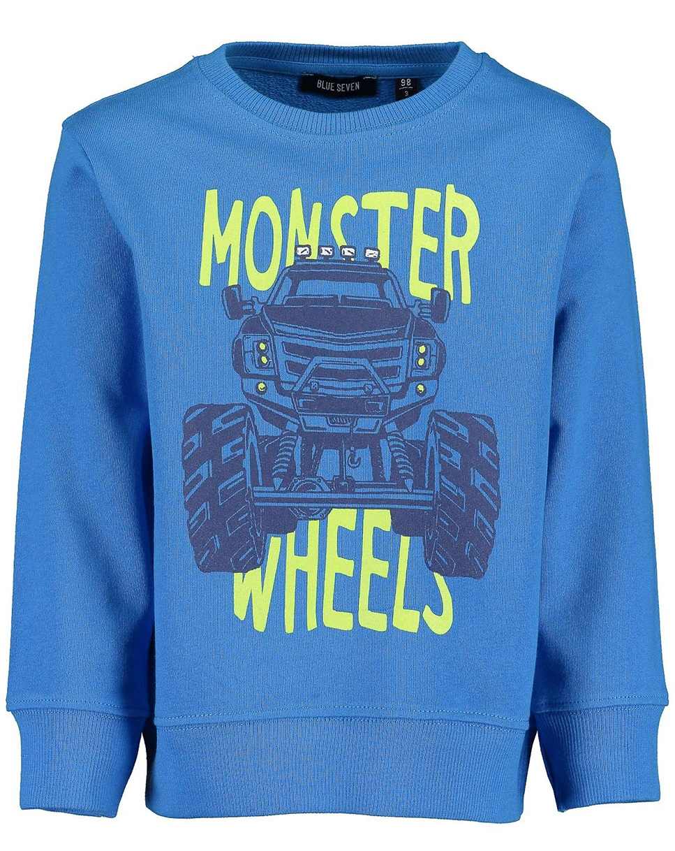 Sweatshirt MONSTER WHEELS in cyan