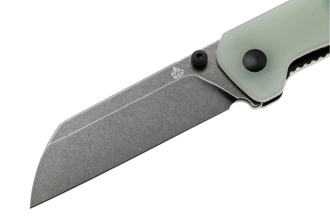 QSP Knife Penguin V2 QS130V2-G2 Blackwashed D2, Jade G10, zakmes