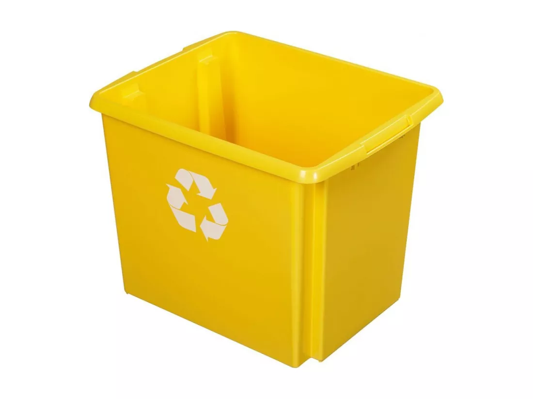 Set support en métal et caisses de recyclage Nesta 3 caisses de 45 litres