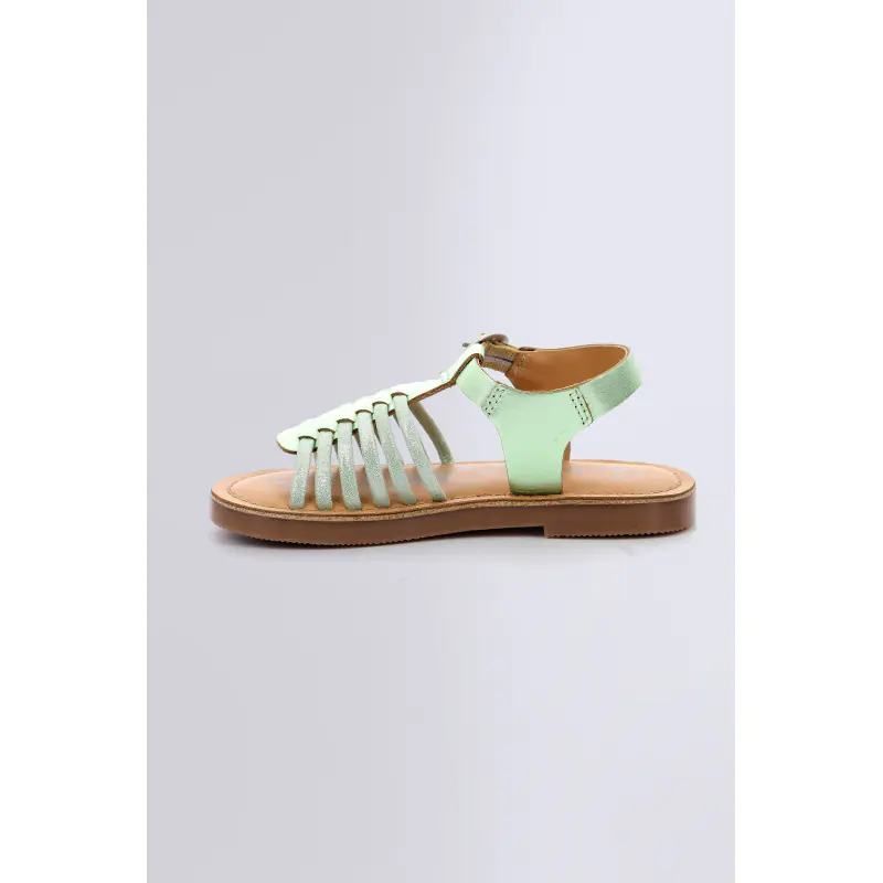 Premslim Vert clair SANDALES Cuir  Fille