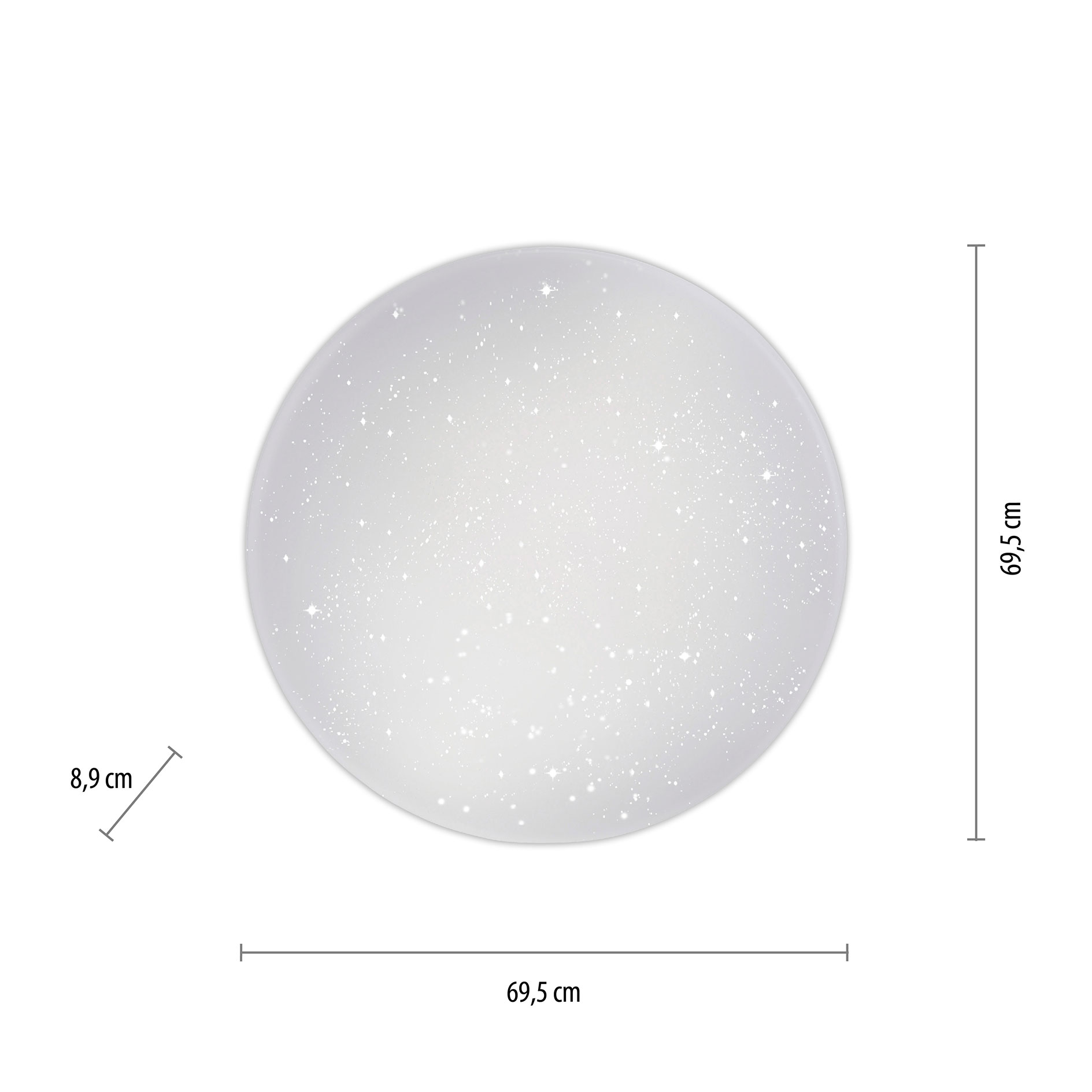 LED-Deckenleuchte - weiß - dimmbar - Ø 69,5 cm