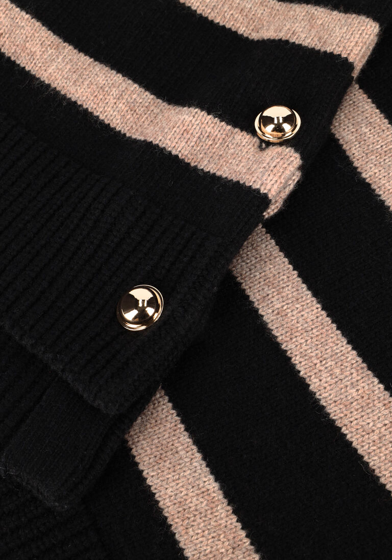 zwarte co'couture truien/vesten maja button stripe