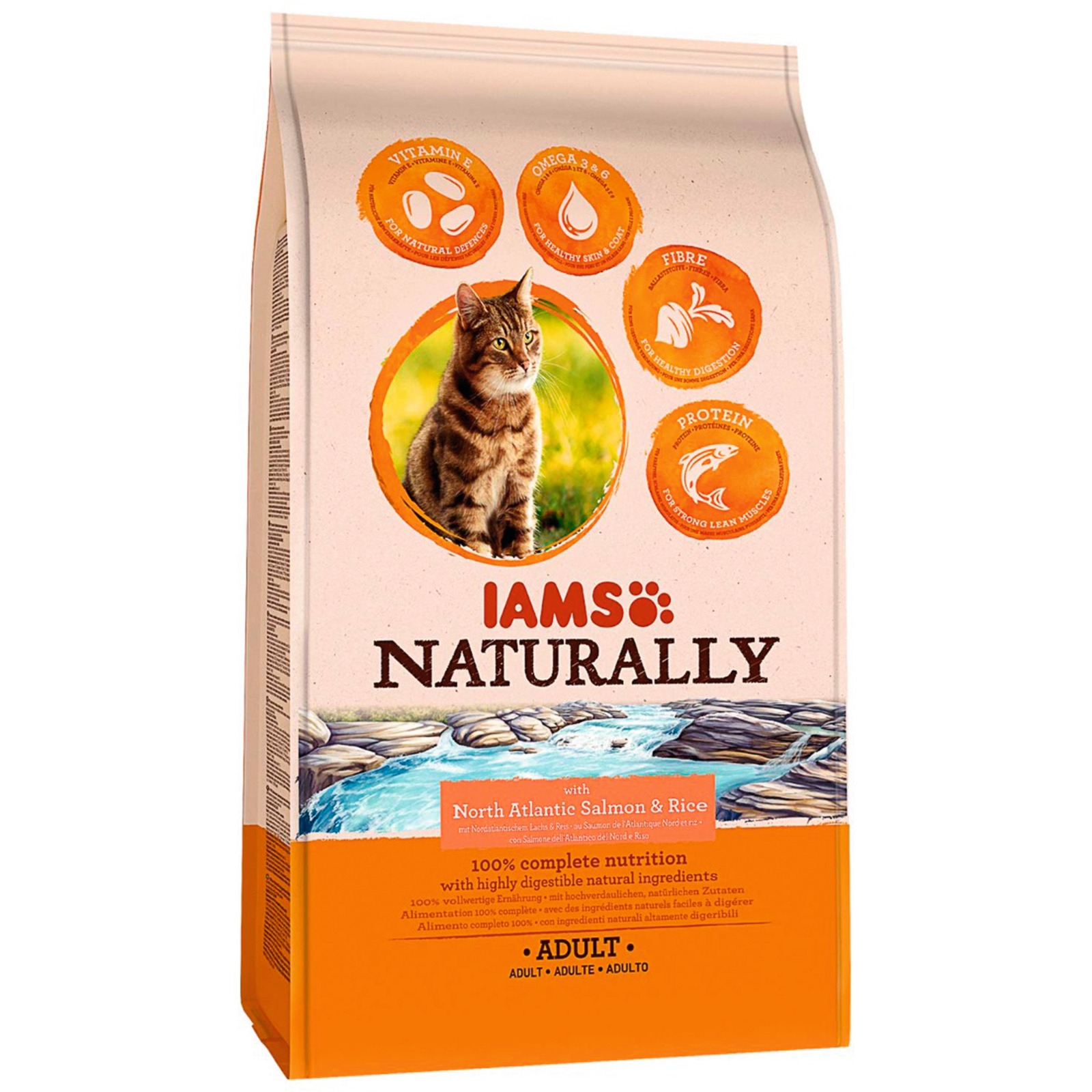 IAMS Naturally Adult NA Sal.&Rice 2.7kg