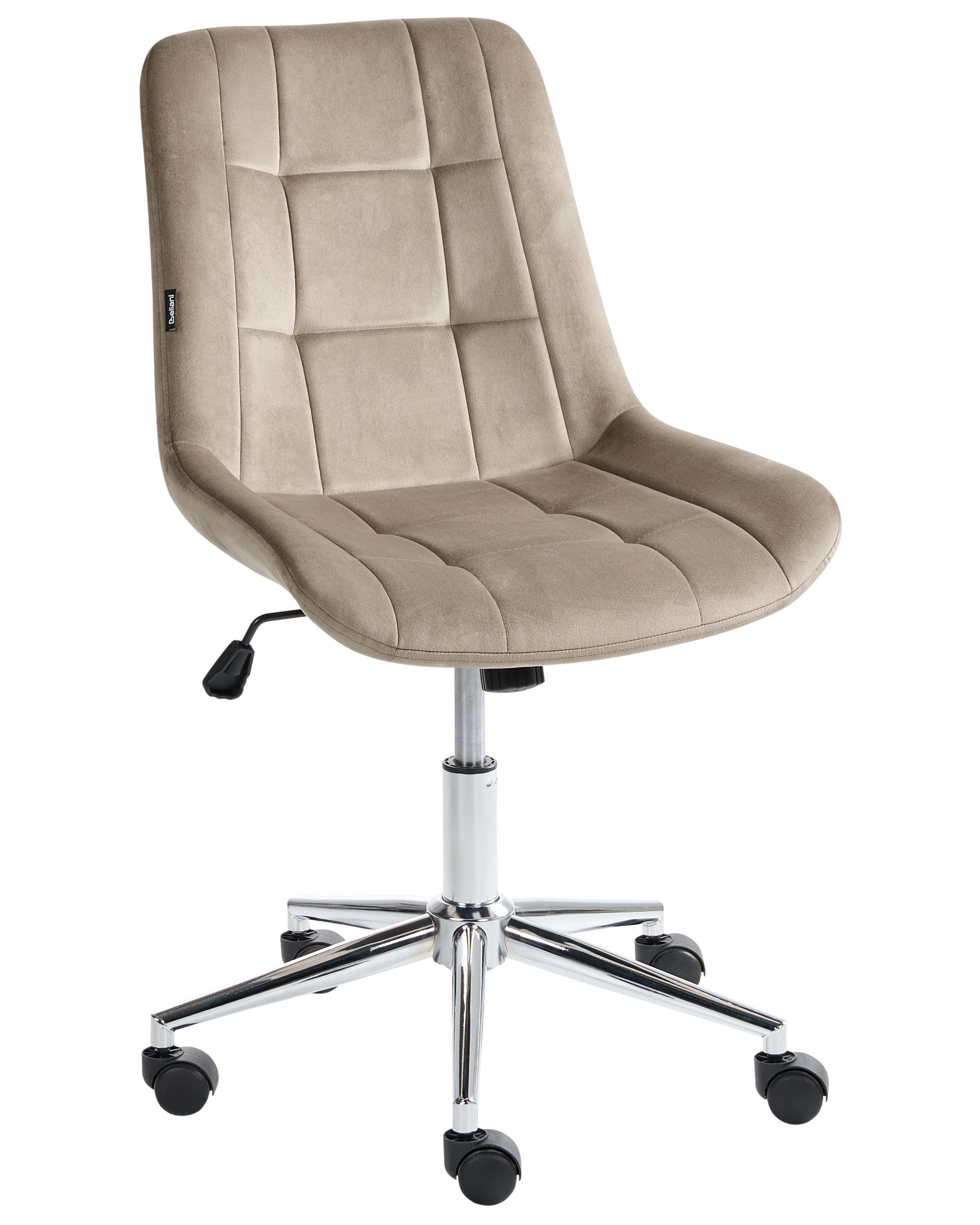 Bureaustoel MELROSE Fluweel Taupe