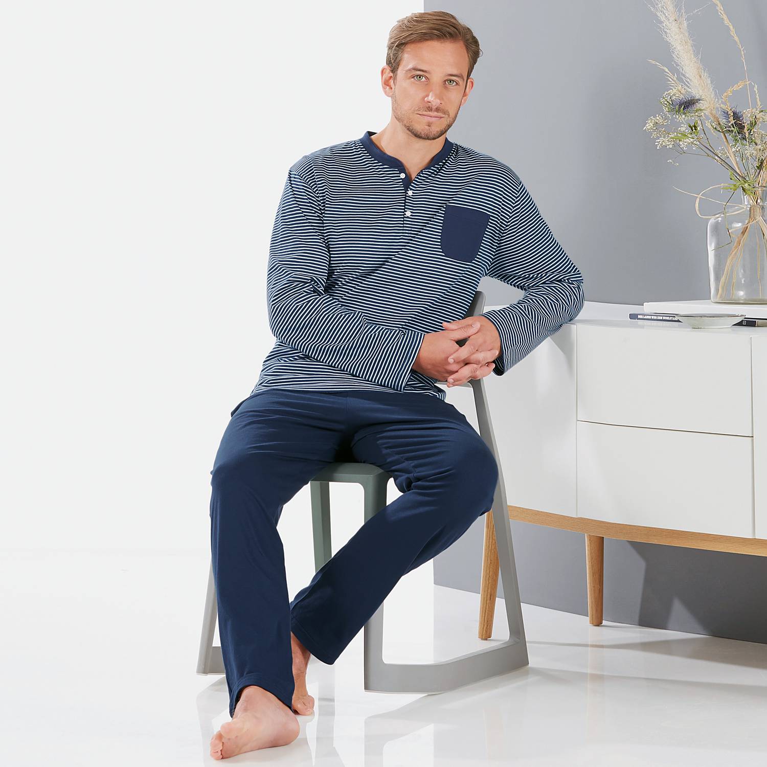 Erwin Müller Single-Jersey Herren-Schlafanzug